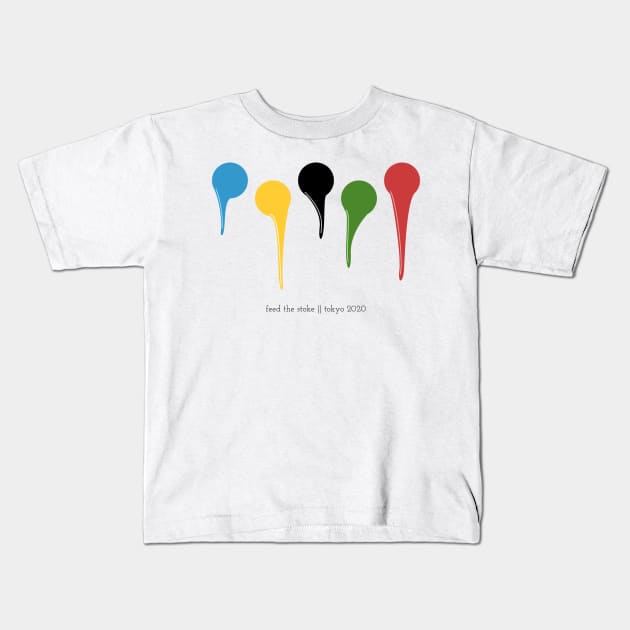 Olympic Skateboarding Kids T-Shirt by Feedthestoke